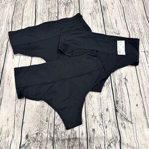 NWT 3 Pair Jockey “Skimmies” Black Smoothing Thongs Size XXL